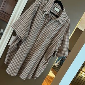 GUCCI Plaid Short Sleeve Shirt
